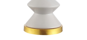 Ziggy 27" Ceramic/Iron Contemporary Glam LED Table Lamp - JONATHAN Y